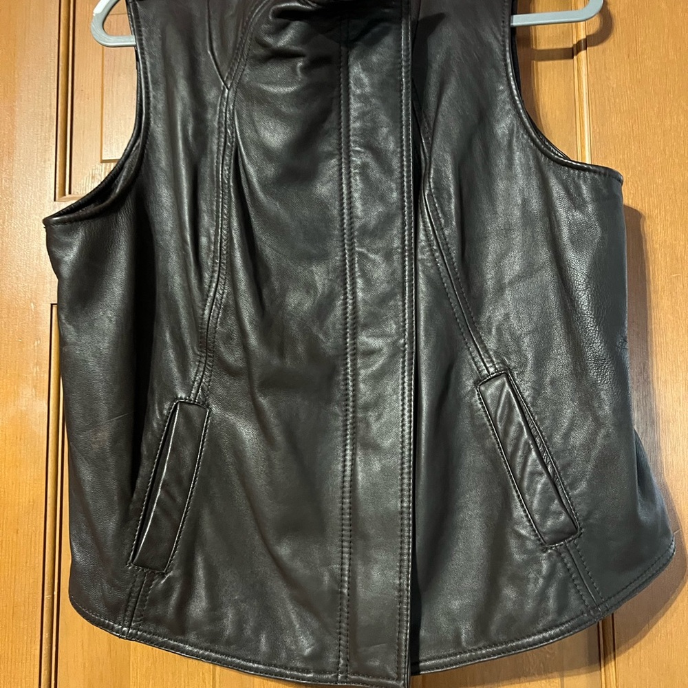BROWN Lambskin Leather Vest